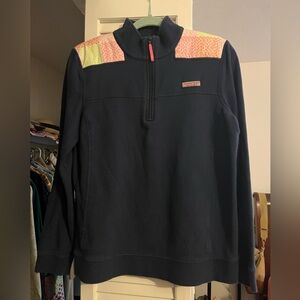 Vineyard Vines quarter zip whale print